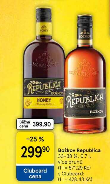 Božkov Republica Exclusive, 0,7 l 