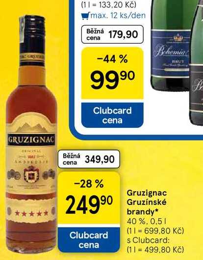 Gruzignac Gruzínské brandy 40%, 0,5 l