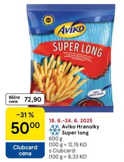 Aviko Hranolky Super long, 600 g  