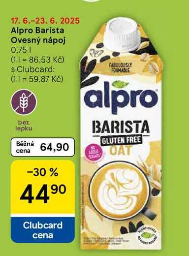 Alpro Barista Ovesný nápoj, 0.75 l