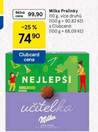 Milka Pralinky více druhů, 110 g