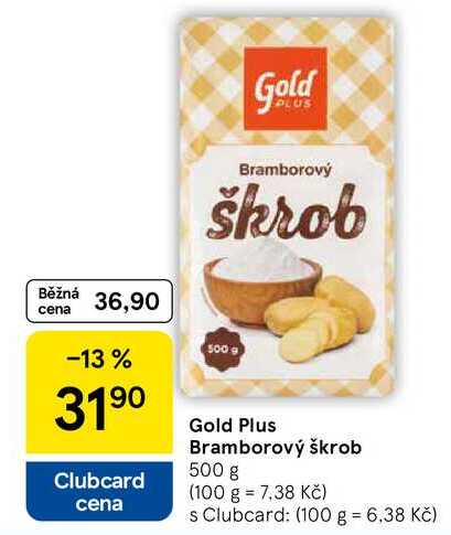 Gold Plus Bramborový škrob, 500 g  