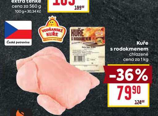 Kuře s rodokmenem chlazené cena za 1kg