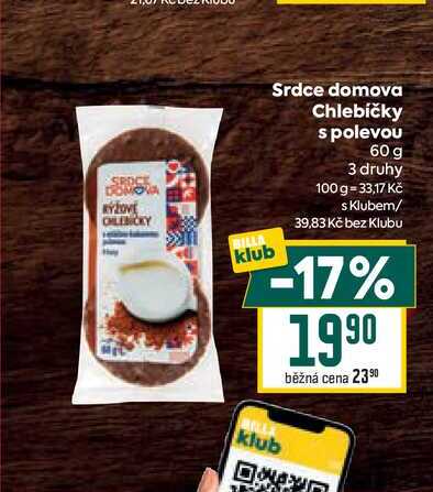 Srdce domova Chlebíčky s polevou 60 g 