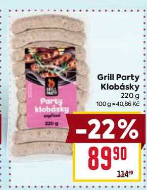 Grill Party Klobásky 220 g 