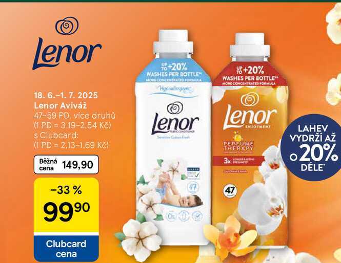 Lenor Aviváž, 47-59 PD, více druhů