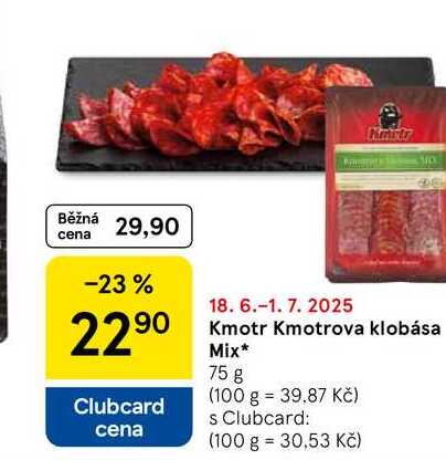 Kmotr Kmotrova klobása Mix, 75 g  