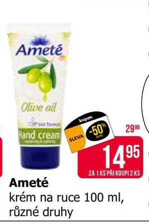 Ameté krém na ruce 100 ml, různé druhy 
