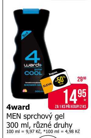 4 ward sprchový gel 300 ml, různé druhy