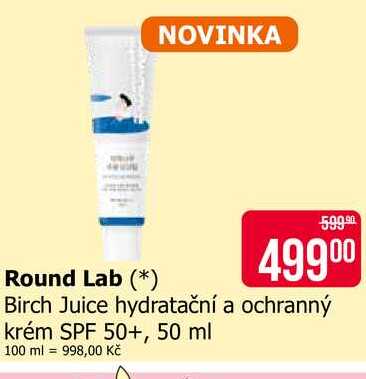 Round Lab Birch Juice hydratační a ochranný krém SPF 50+, 50 ml