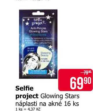 Self project Glowing Stars náplasti na akné 16 ks
