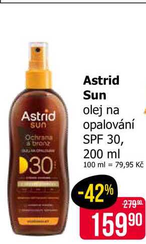 Astrid Sun olej na opalování SPF 30, 200 ml 