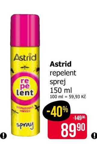 Astrid repelent sprej 150 ml 