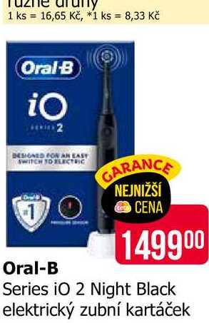 Oral-B Series iO 2 Night Black elektrický zubní kartáček 