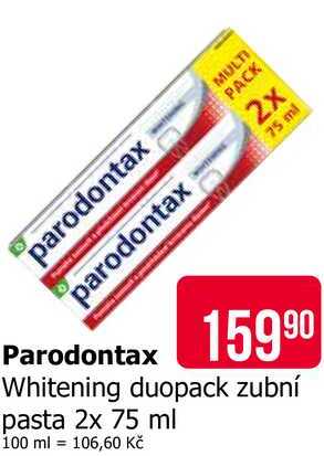 Parodontax Whitening duopack zubní pasta 2x 75 ml 
