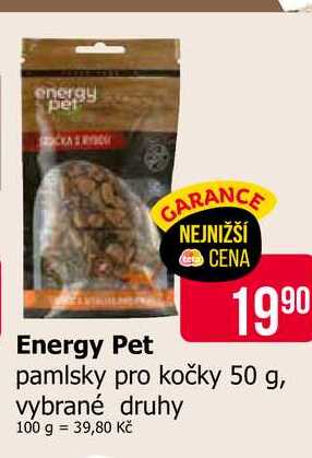 Energy Pet pamlsky pro kočky 50 g, vybrané druhy 