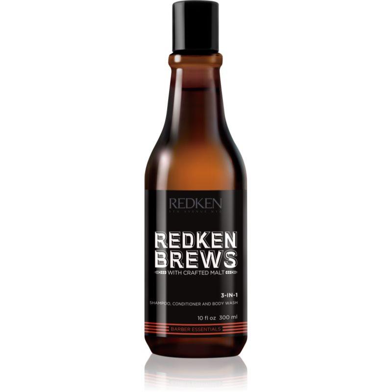 Redken Brews 3 v 1 šampon, kondicionér a sprchový gel 300 ml