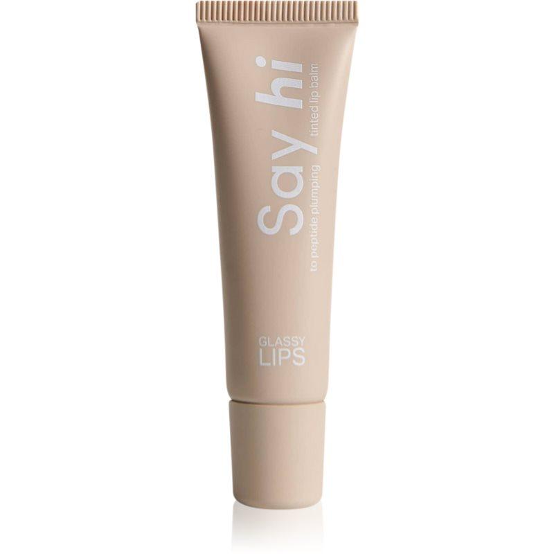Say Hi Glassy Lips tónovací balzám na rty s peptidy odstín Nude 10 ml