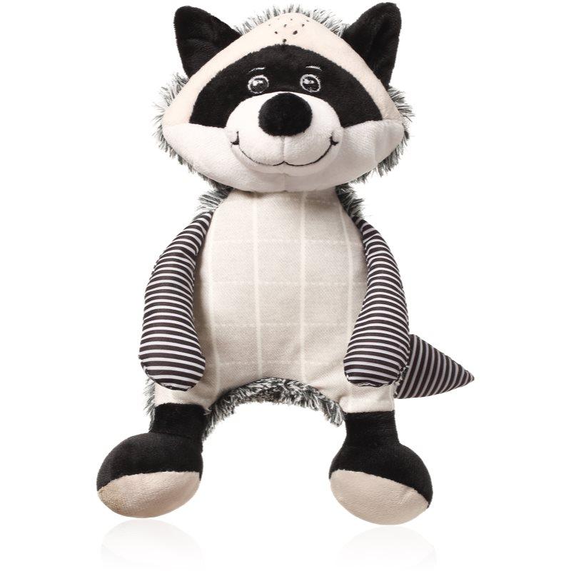 BabyOno Rattle Toy Rocky Racoon interaktivní plyšová hračka 25x13 cm 1 ks