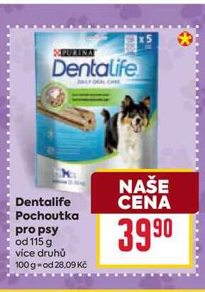 Dentalife Pochoutka pro psy od 115 g 