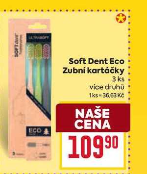 Soft Dent Eco Zubní kartáčky 3 ks 