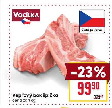Vepřový bok špička cena za 1 kg