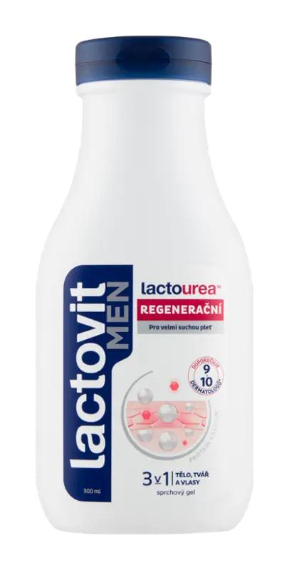 Lactovit Regenerační sprchový gel pro muže 3v1 Lactourea, 300 ml