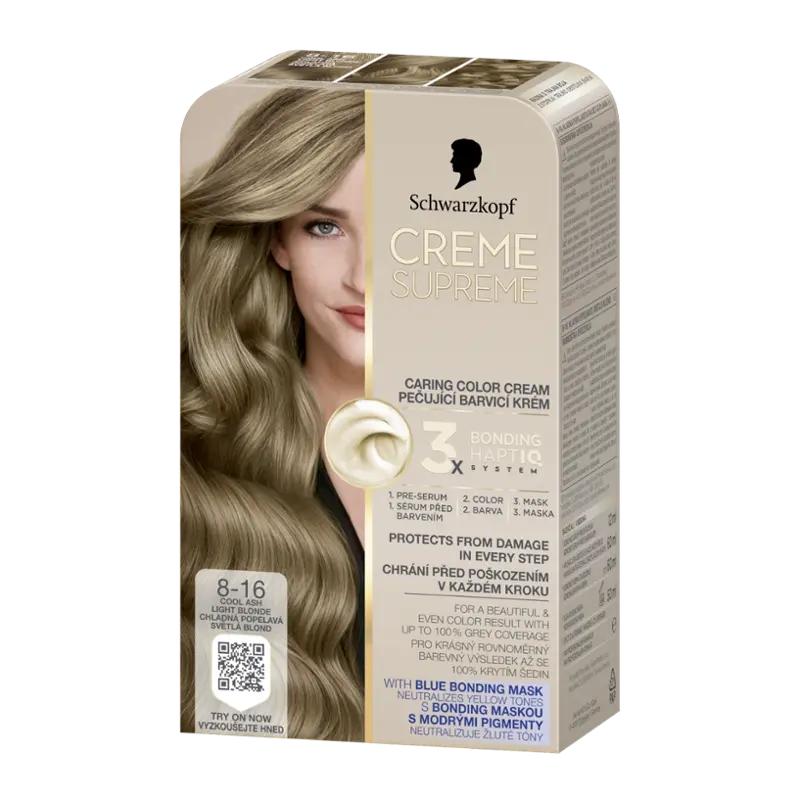 Schwarzkopf Barva na vlasy Creme Supreme 8-16 Chladná popelavá světlá blond, 1 ks