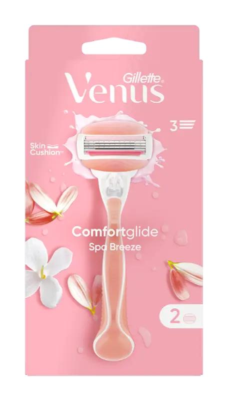 Gillette Dámský holicí strojek Venus ComfortGlide Spa Breeze + 2 náhradní hlavice, 1 ks
