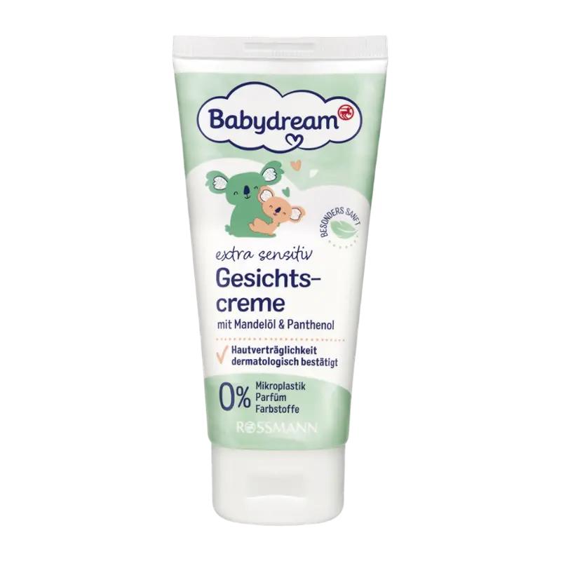 Babydream Krém na obličej extra sensitive, 100 ml