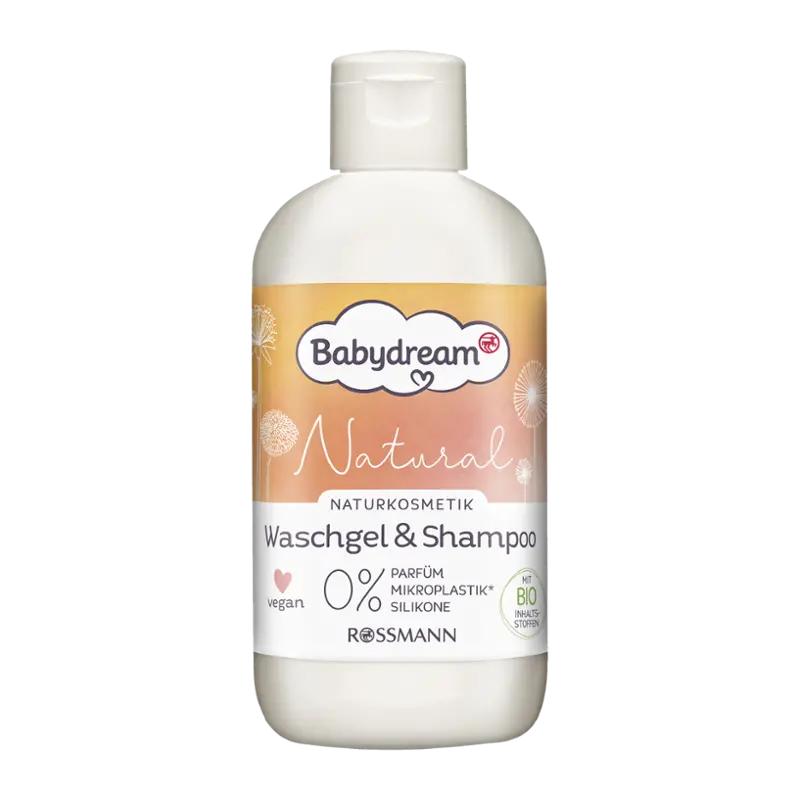 Babydream Dětský sprchový gel a šampon Natural, 250 ml