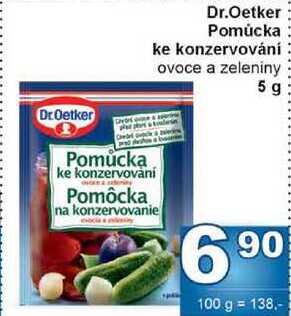 Dr.Oetker Pomůcka ke konzervování ovoce a zeleniny 5 g 