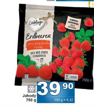 Jahody 750 g