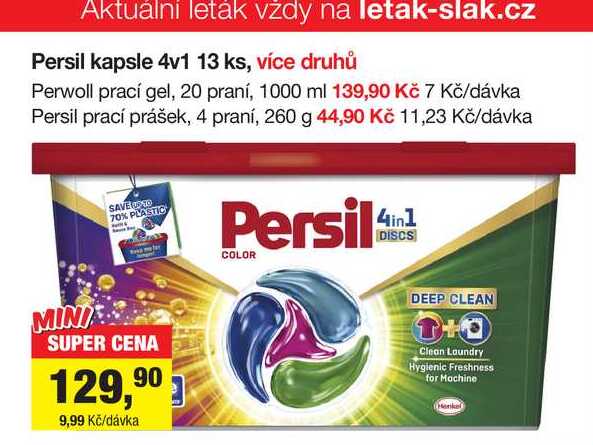 Persil prací prášek, 4 praní, 260 g   