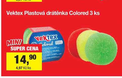 Vektex Plastová drátěnka Colored 3 ks 