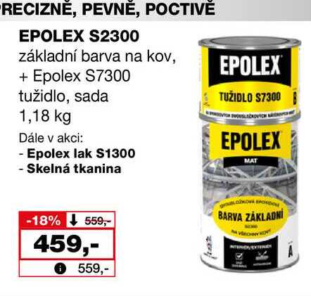 EPOLEX S2300 základní barva na kov + EPOLEX S7300 tužidlo, sada 1,18kg