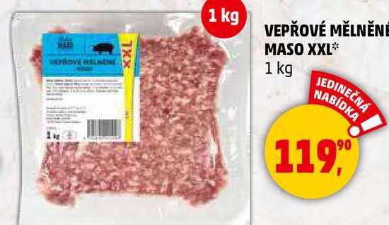 VEPŘOVÉ MĚLNĚNÉ MASO XXL, 1 kg  