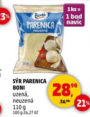 SÝR PARENICA BONI uzená, neuzená, 110 g 
