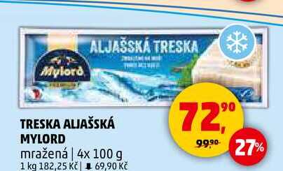 TRESKA ALJAŠSKÁ MYLORD mražená, 4x 100 g 