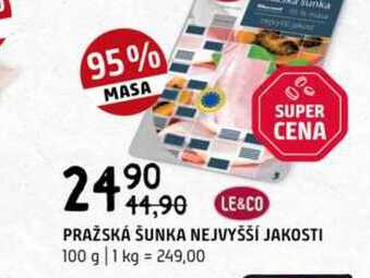 Pražská šunka nejvyšší jakosti 100g