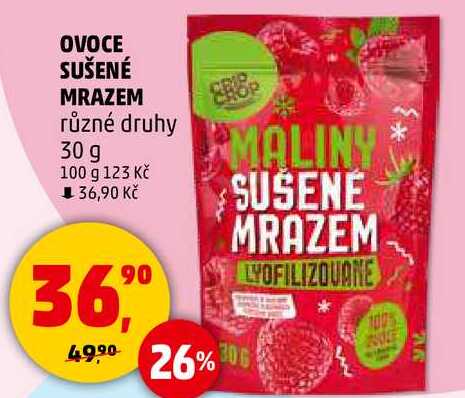 OVOCE SUŠENÉ MRAZEM různé druhy, 30 g  