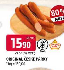 Original české párky 100g