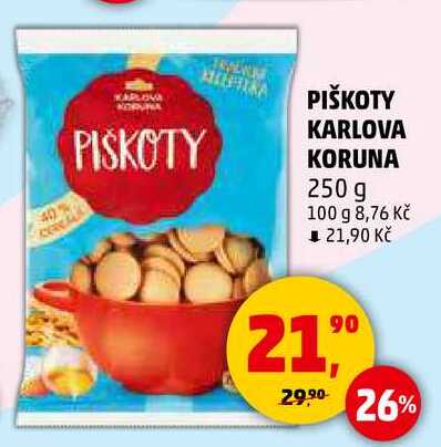 PIŠKOTY KARLOVA KORUNA, 250 g 