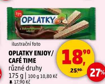 OPLATKY ENJOY/ CAFÉ TIME různé druhy, 175 g