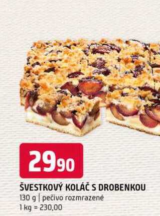 Švestkový koláč s drobenkou 130g
