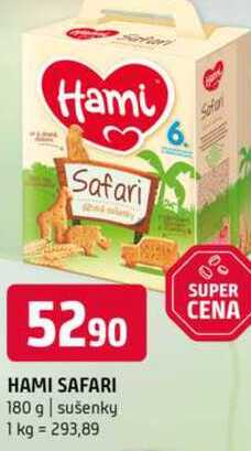 Hami safari 180 g sušenky 