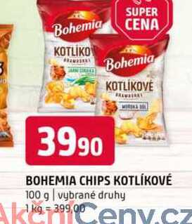 Bohemia Chips kotlíkové 100g, vybrané druhy