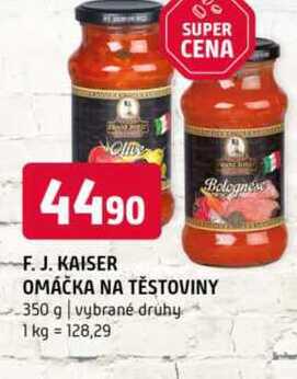 F. J. KAISER omáčka na těstoviny 350 g vybrané druhy