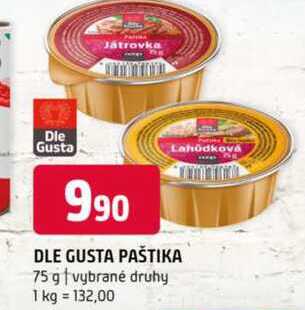 Dle gusta paštika 75 g vybrané druhy