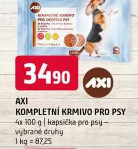 Axi kompletní krmivo pro psy 4x 100 g kapsička pro psy vybrané druhy